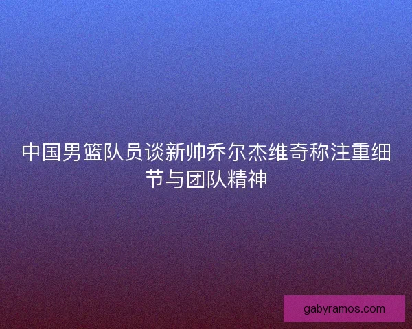 中国男篮队员谈新帅乔尔杰维奇称注重细节与团队精神